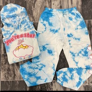 Dolls Kill/ Revolve Sammi Ryan You're A Star Hoodie Tie Dye Joggers Medium